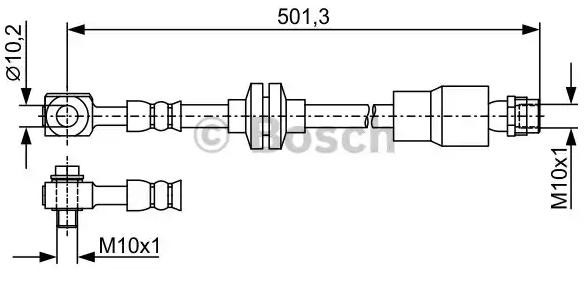 1987481938 Bosch Шланг тормозной передний правый