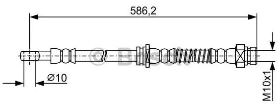 Купить 1987481959 Bosch Шланг тормозной передний