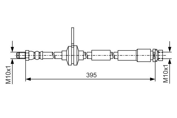 Тормозной шланг задний Bosch 1987481B19 цена, от 12.82 USD