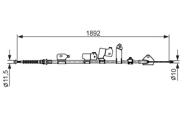 Трос ручника 1987482439 Bosch