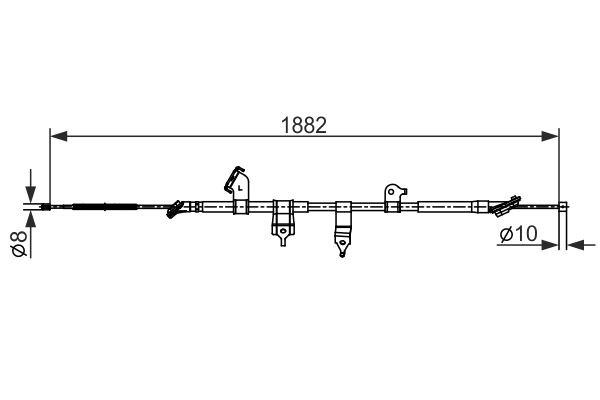 1987482567 Bosch Трос ручного тормоза