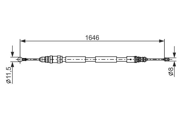 1987482681 Bosch Трос ручного тормоза задний, правый