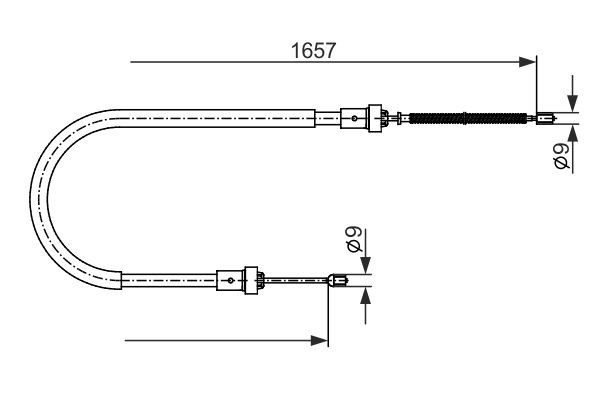 1987482720 Bosch Трос ручного тормоза задний правый/левый