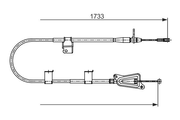 1987482730 Bosch Трос ручного тормоза задний, правый