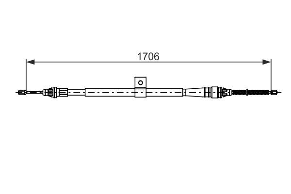 Купить 1987482740 Bosch Трос стояночного тормоза задний левый