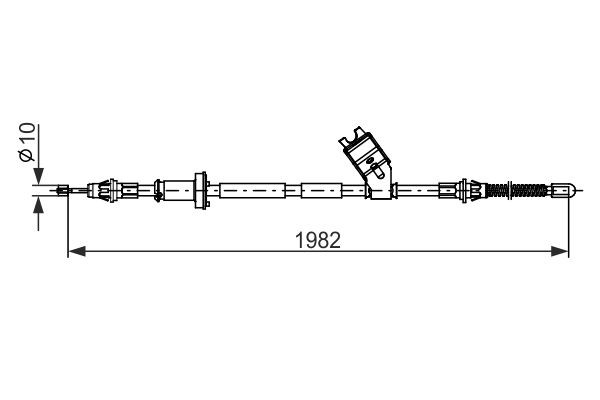 Купить 1987482747 Bosch Задний правый трос ручника