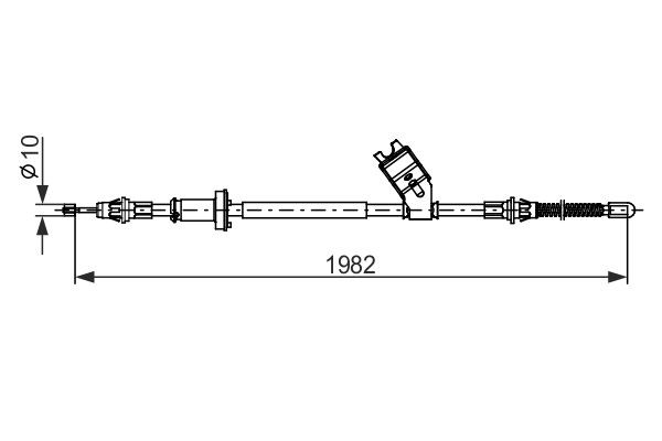 Трос ручного тормоза задний Bosch 1987482748 цена, от 35.36 USD