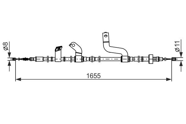 Купить 1987482848 Bosch Задний правый трос ручника
