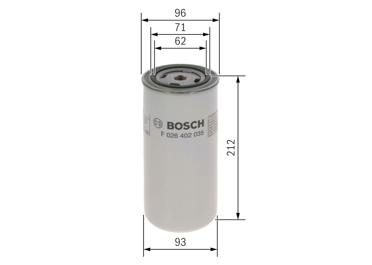 Фильтр тонкой очистки топлива Bosch F026402035 цена, от 14.66 USD