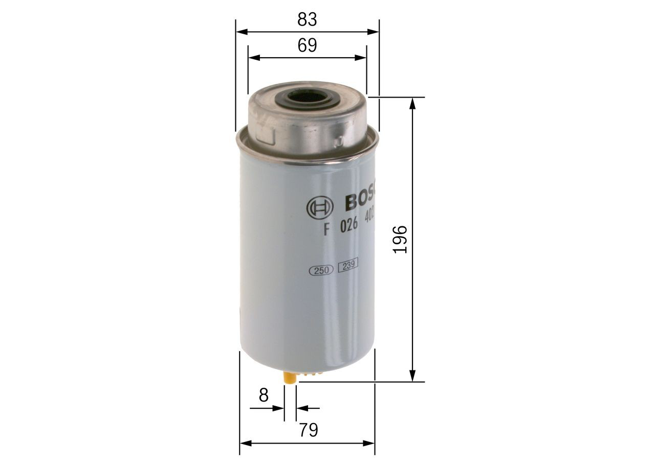 Купить F026402040 Bosch Фильтр-отстойник топлива грубой очистки