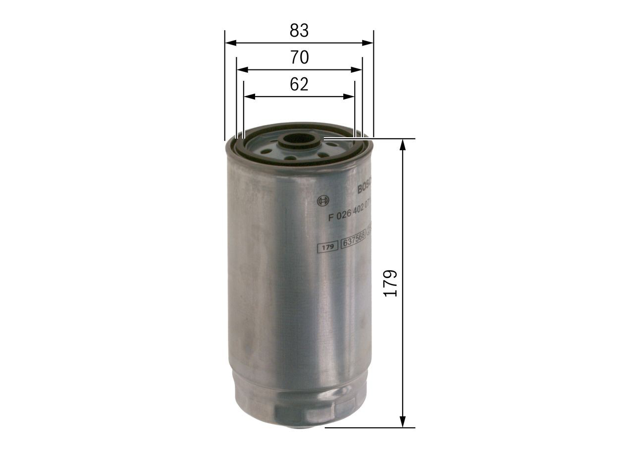 Фильтр тонкой очистки топлива Bosch F026402071 цена, от 16.74 USD