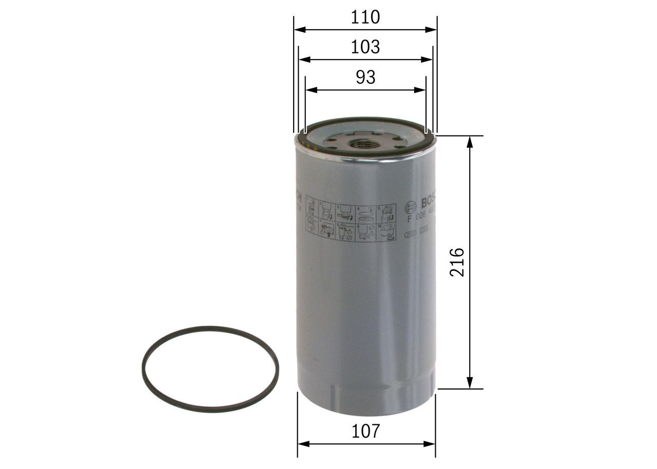 Фильтр топливный Bosch F026402138