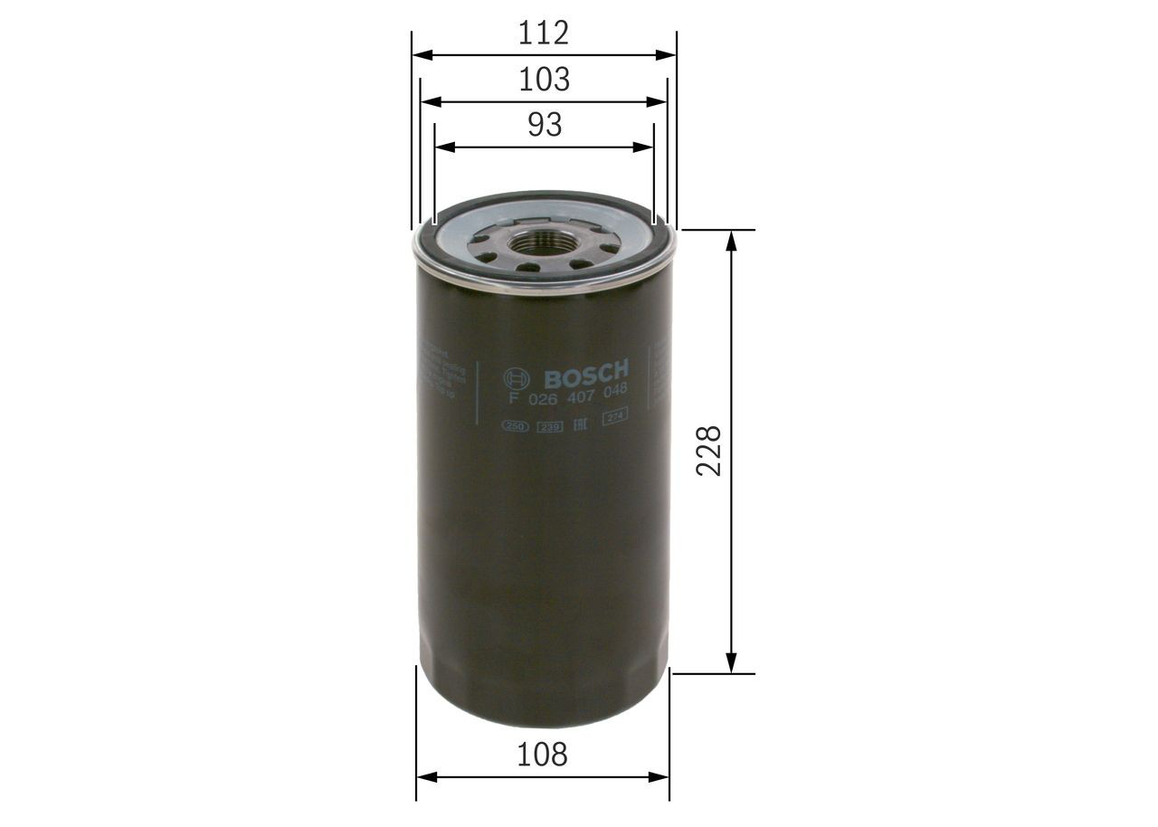 F026407048 Bosch Масляный фильтр двигателя