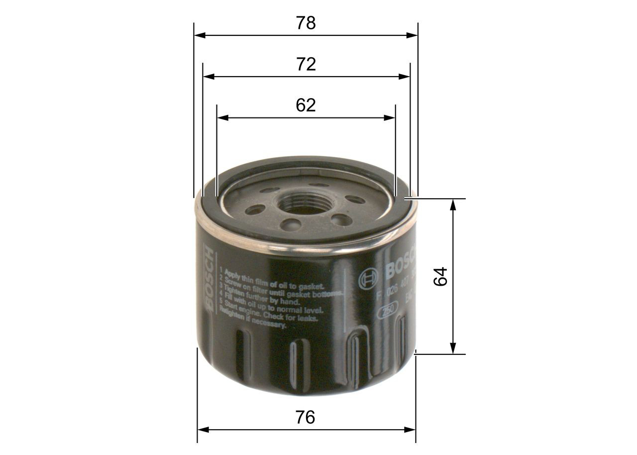 Масляный фильтр F026407302 Bosch