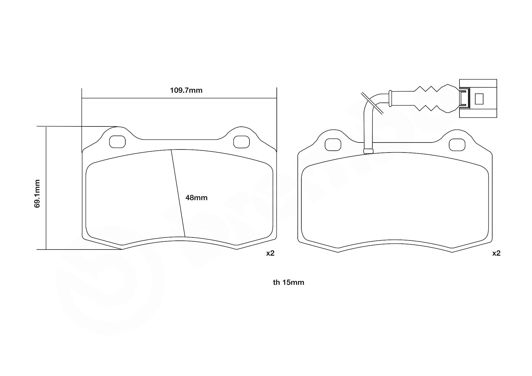 Передние тормозные колодки 07B31403 Brembo