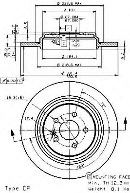 Тормозные диски 08760711 Brembo