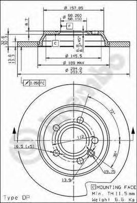 Задний тормозной диск Brembo 08917611 цена, от 29.11 USD