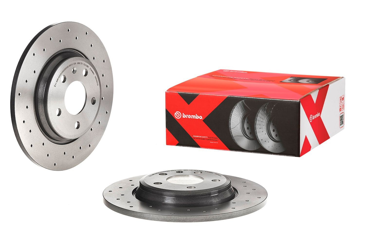 Задний тормозной диск Brembo 08D0601X цена, от 101.38 USD