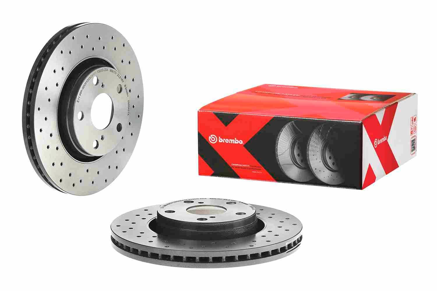 Передние тормозные диски 09B0431X Brembo