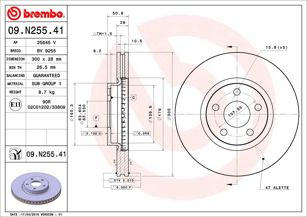 Купить 09N25541 Brembo Ротор тормозной