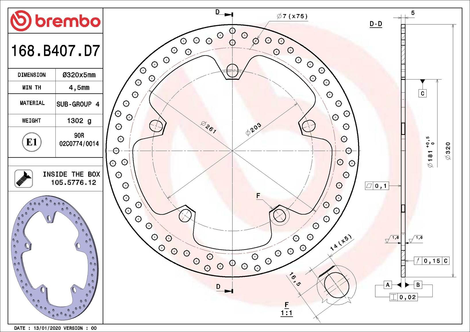 68B407D7 Brembo 