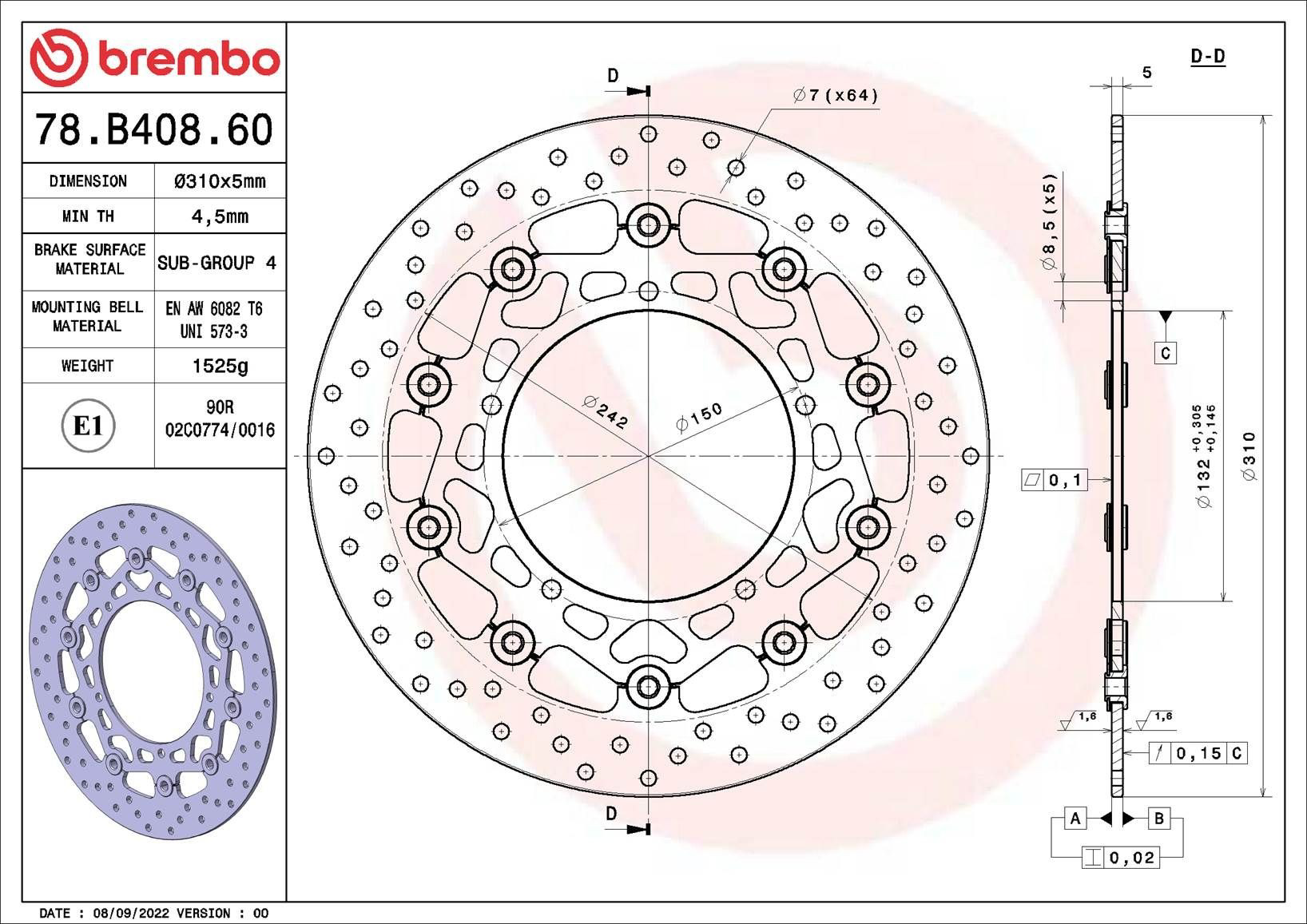 Купить 78B40860 Brembo 
