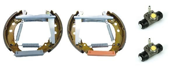 Купить K85011 Brembo Колодки тормозные задние барабанные, в сборе с цилиндрами, комплект