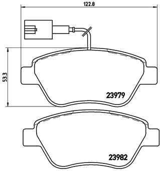 Передние тормозные колодки P23108 Brembo