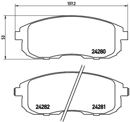 Тормозные колодки Brembo P23126