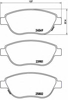 Тормозные колодки Brembo P23153