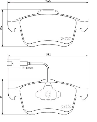 Тормозные колодки Brembo P23163