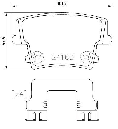 Задние тормозные колодки P23175 Brembo