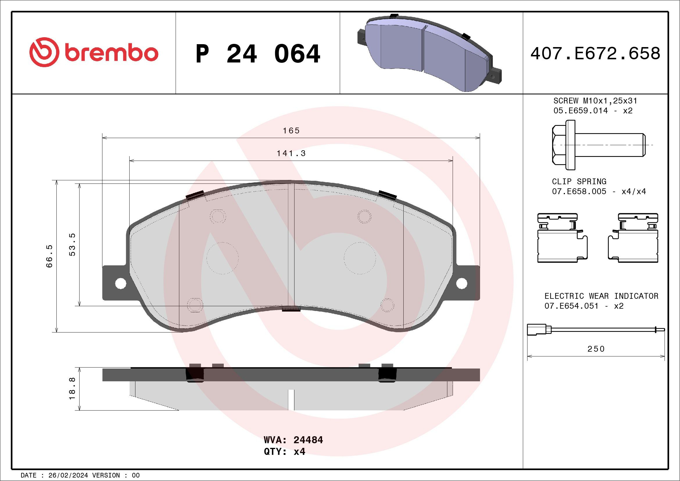 Колодки Brembo P24064 цена, от 35.16 USD