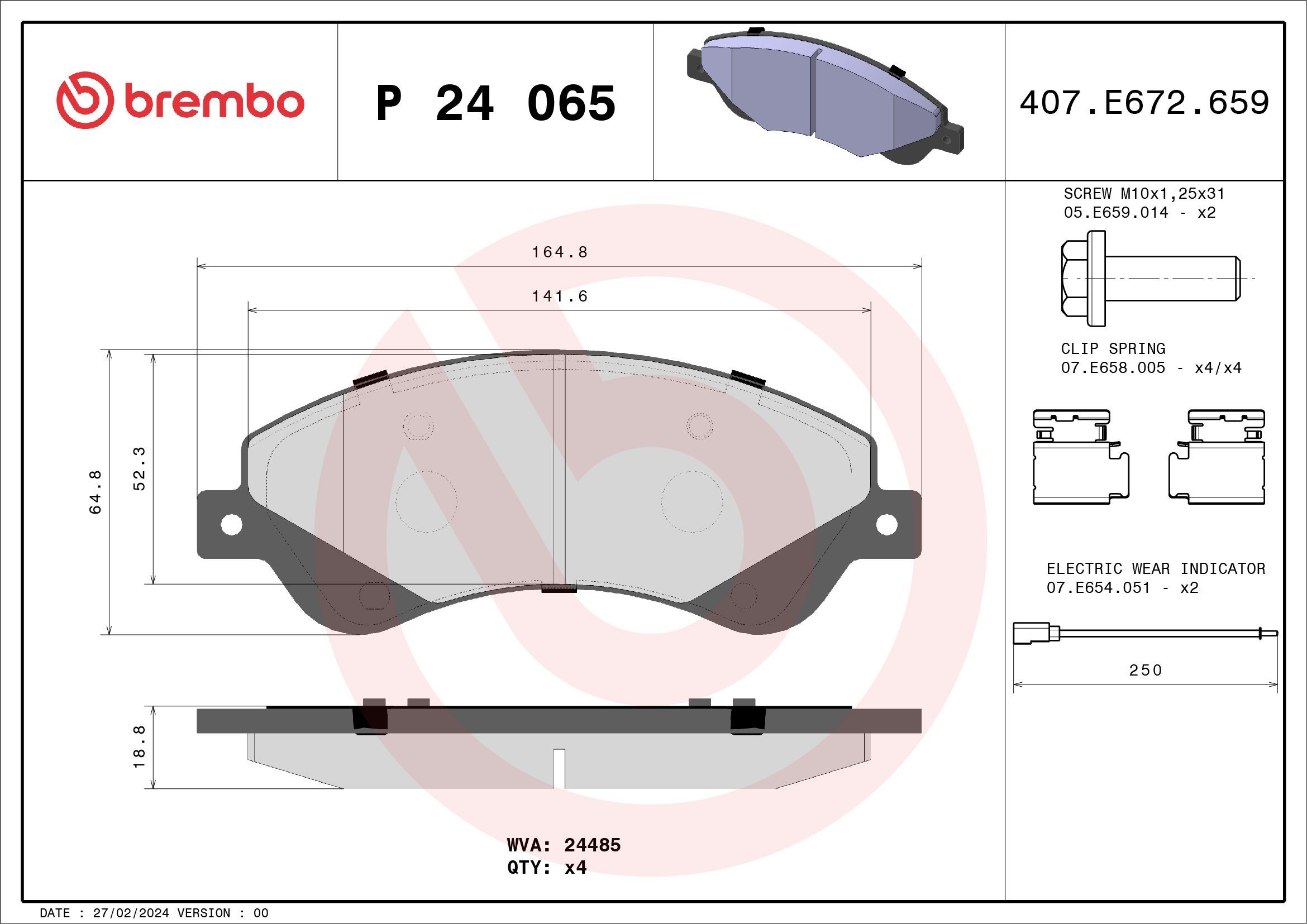 Колодки Brembo P24065 цена, от 38.21 USD