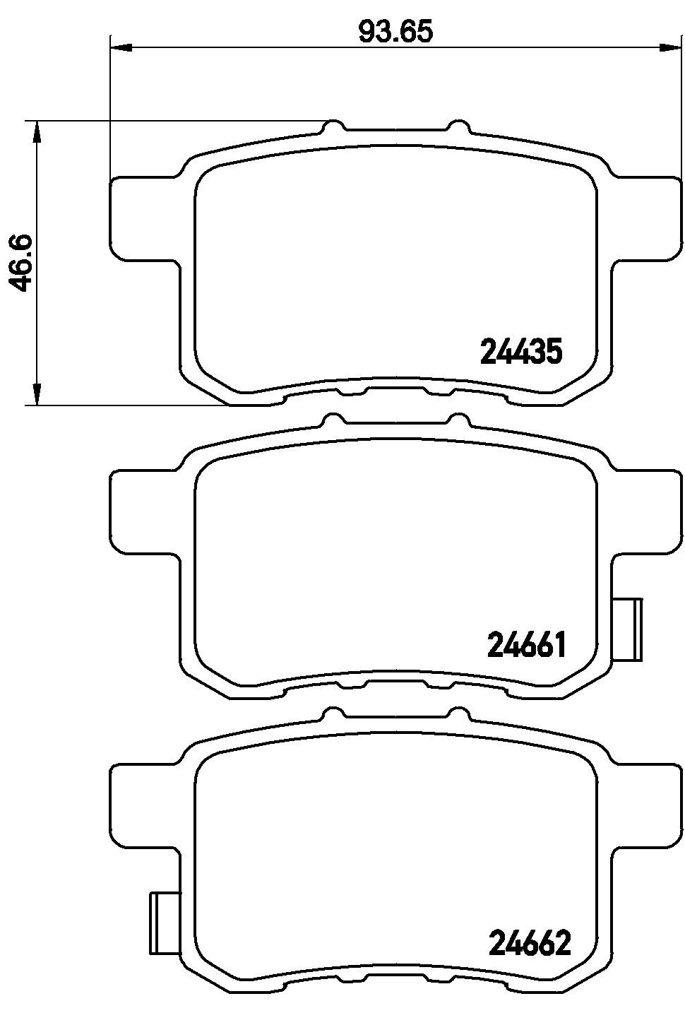 Задние тормозные колодки P28072X Brembo
