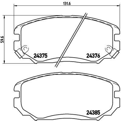 Купить P30038 Brembo Колодки тормозные