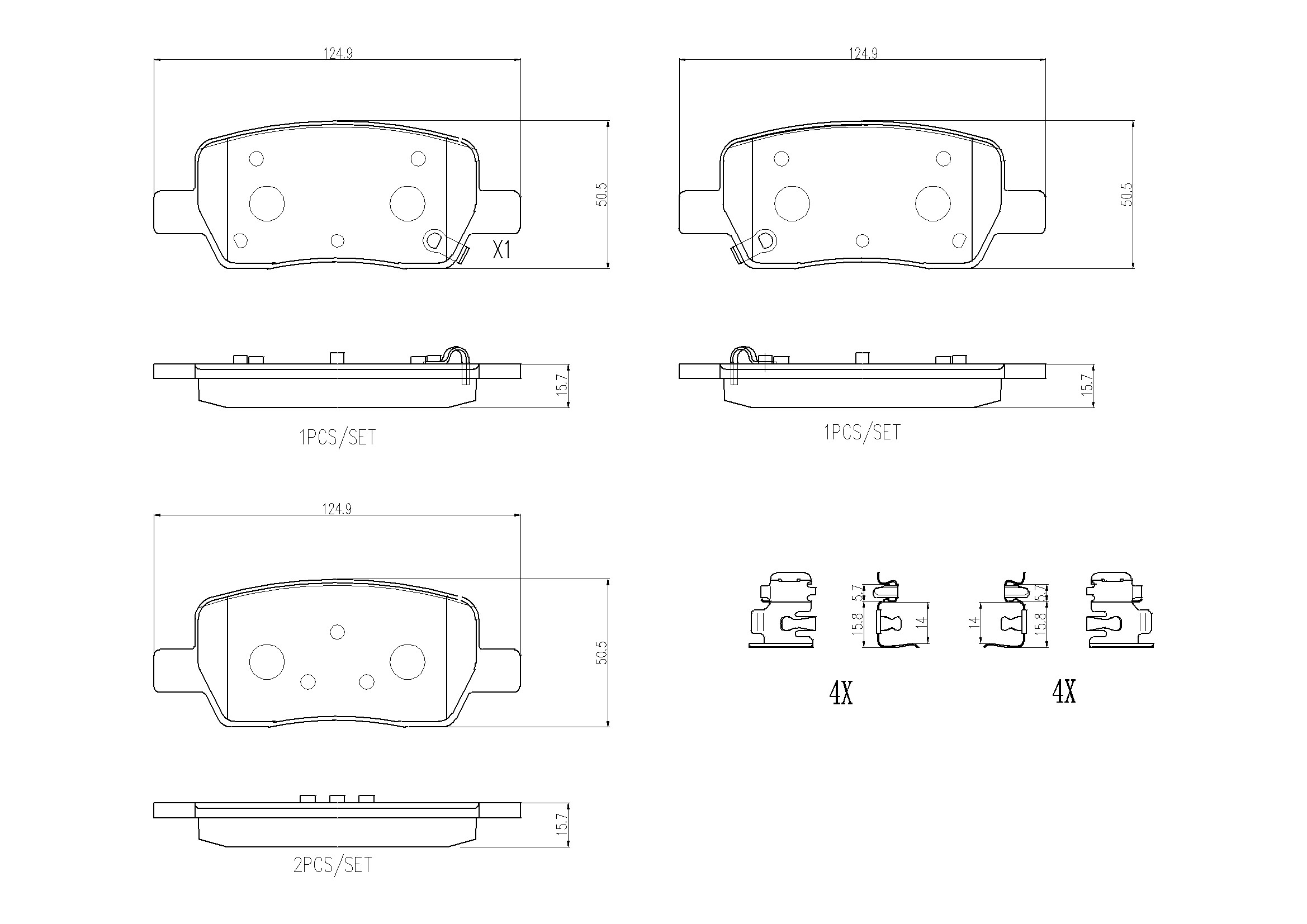 Задние тормозные колодки P30141 Brembo