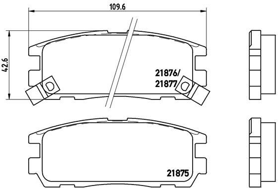 Задние дисковые колодки Brembo P59021