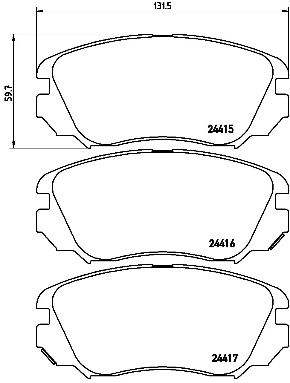 Передние тормозные колодки P59054X Brembo