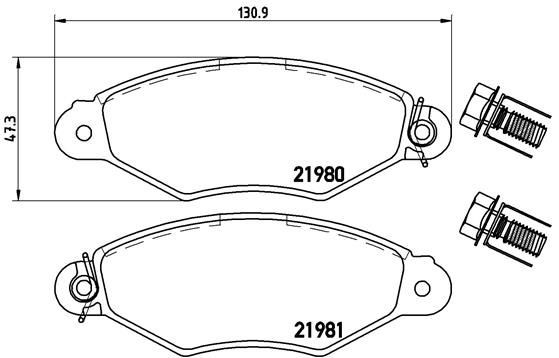 P61098 Brembo Колодки передние