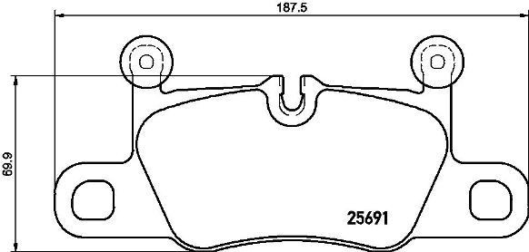 P65031 Brembo Колодки тормозные дисковые комплект