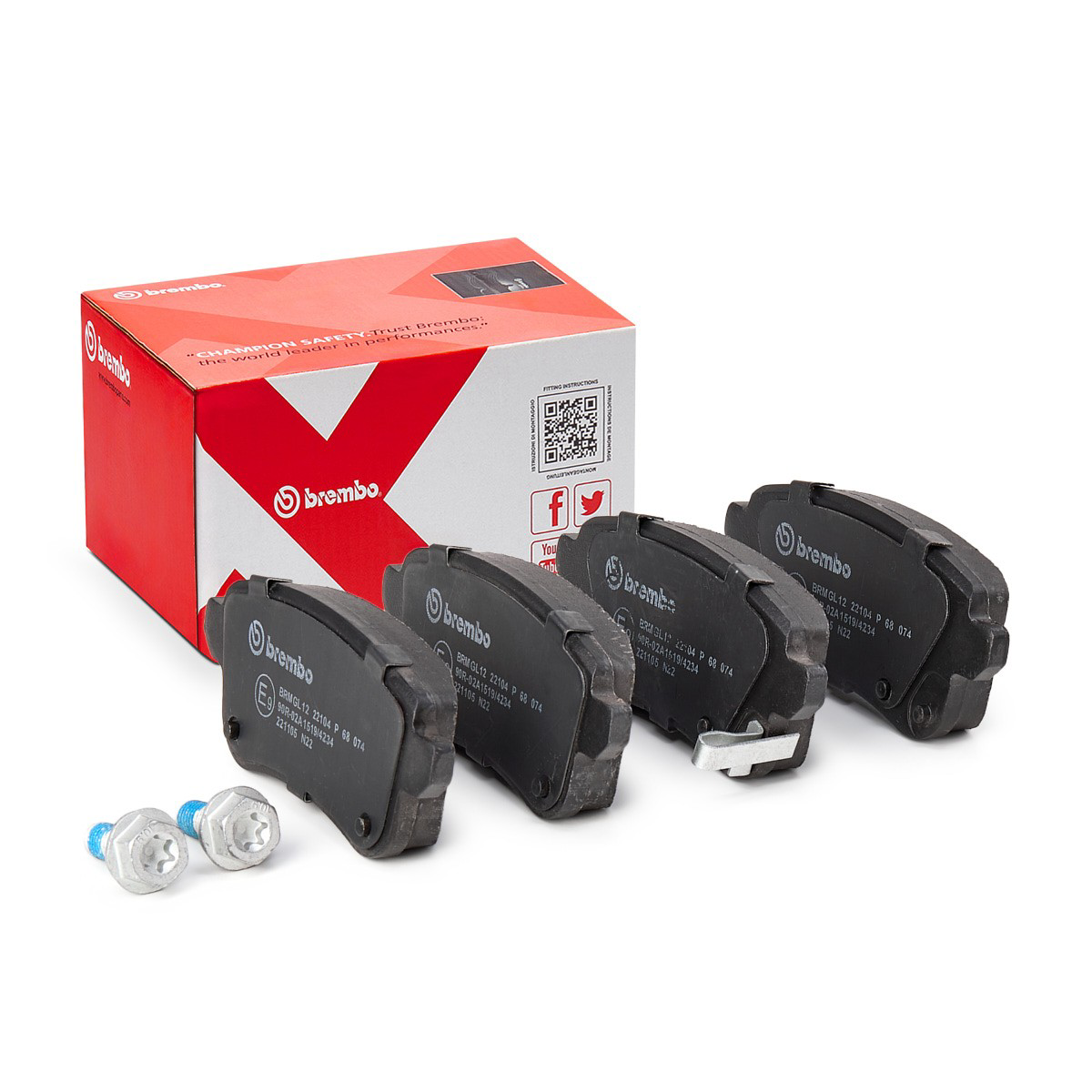 Задние тормозные колодки P68074 Brembo