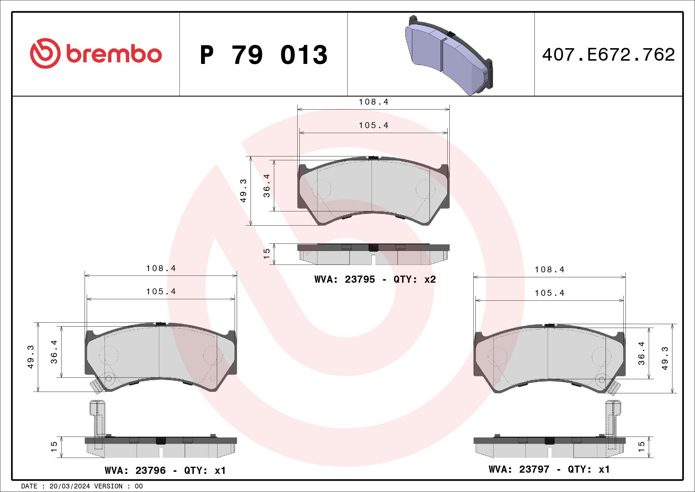 Колодки Brembo P79013 цена, от 29.81 USD