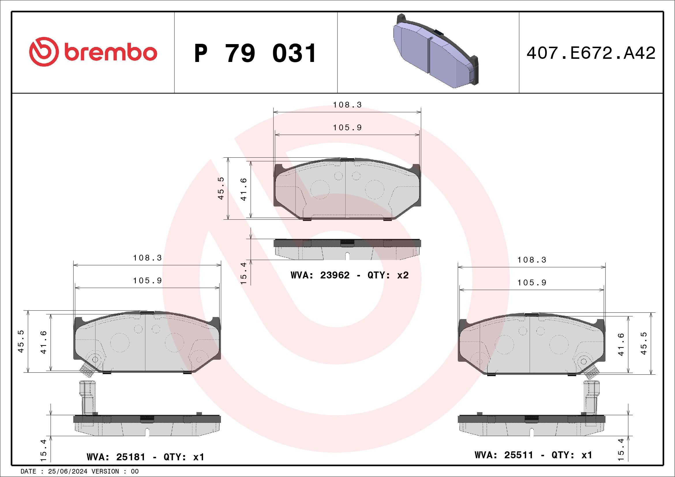 Колодки Brembo P79031 цена, от 22.28 USD