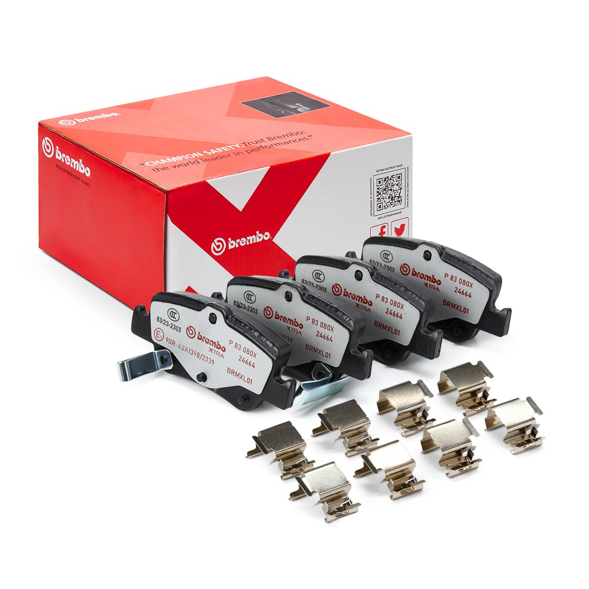 Задние тормозные колодки P83080X Brembo