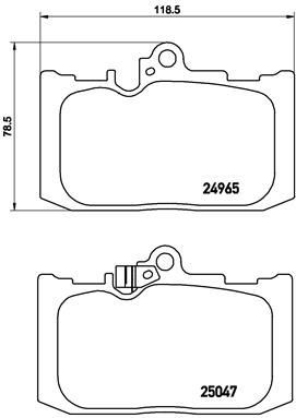 Передние тормозные колодки P83131 Brembo