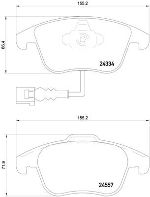 Передние тормозные колодки P85130 Brembo