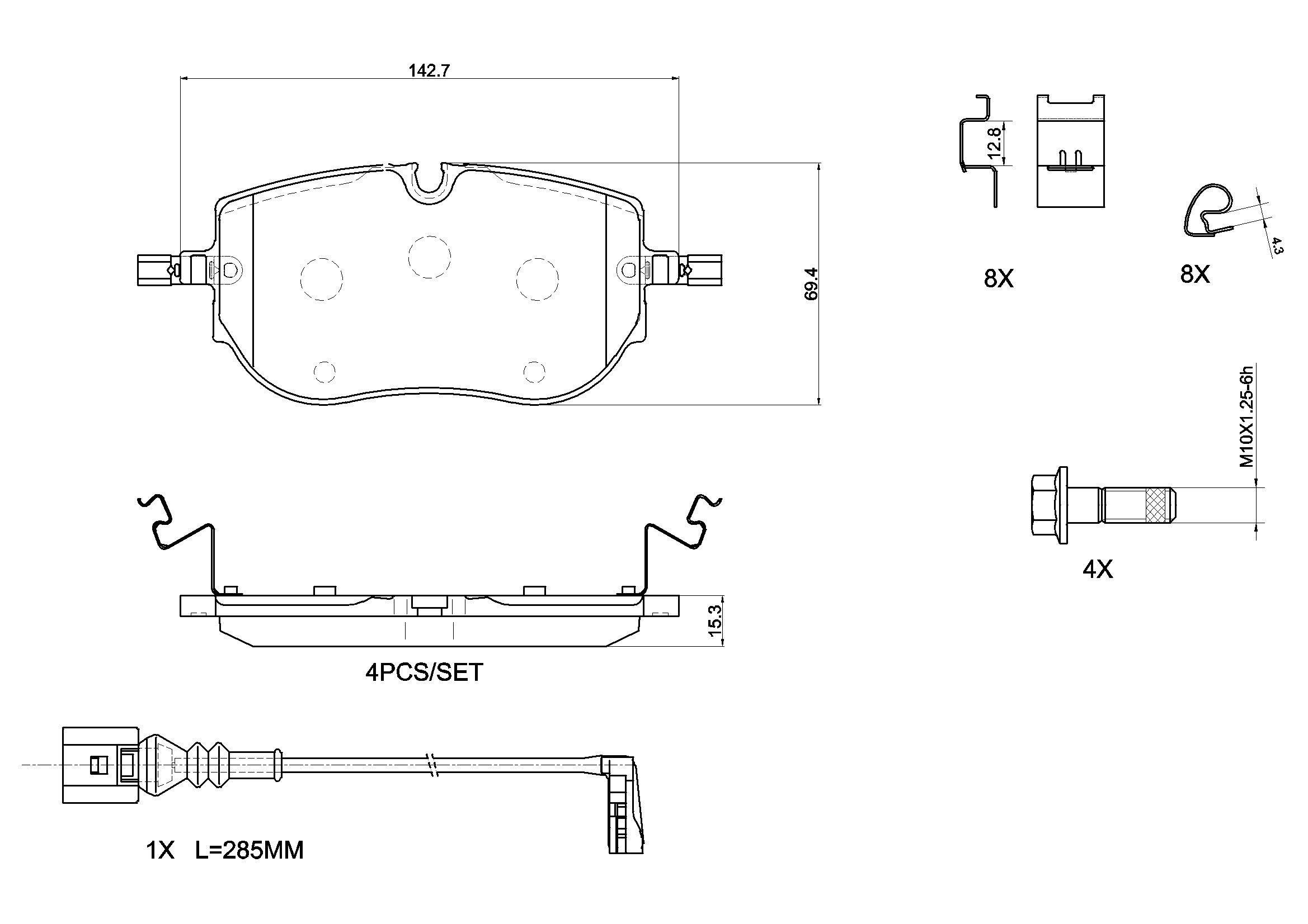 P85192 Brembo Колодки передние