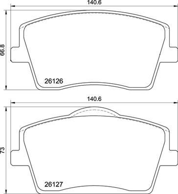 Тормозные колодки Brembo P86031
