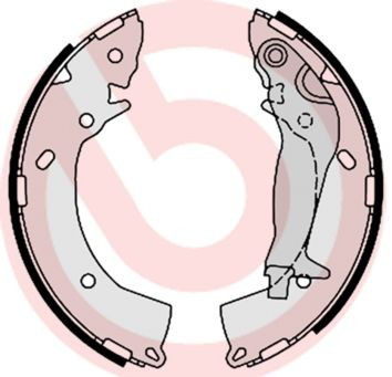 Купить S30519 Brembo Задние барабанные тормозные колодки
